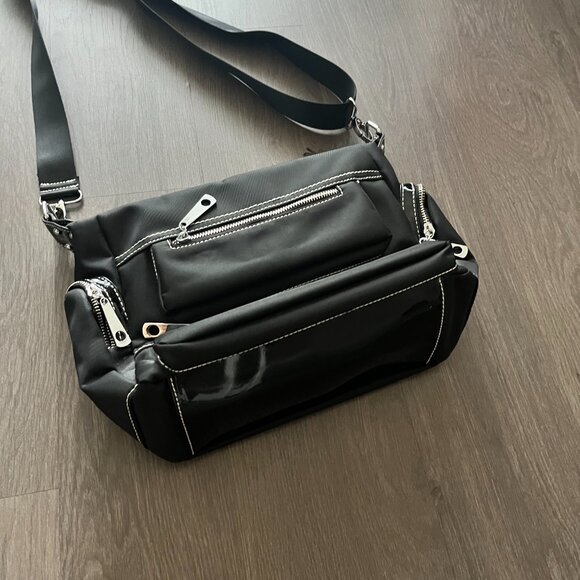 Black Nylon Shoulder/Crossbody Purse - Picture 9 of 13